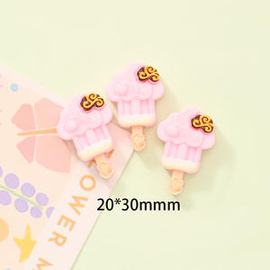 Accesorios de resina para manualidades DIY: simulación de <span class=keywords><strong>helado</strong></span>, paleta de <span class=keywords><strong>helado</strong></span>, pegamento cremoso, pinza para el pelo, llavero, pegatina, juguete - Product Image 6