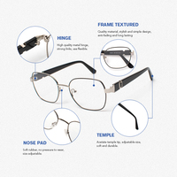 Montures de lunettes en métal de style rétro ODM/OEM prévention de la rouille pour les femmes pour l'intérieur et l'extérieur fabriquées par un spécialiste des lunettes