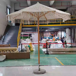 Sombrilla <span class=keywords><strong>de</strong></span> Encaje Tejida para Cafetería, Hotel o <span class=keywords><strong>Casa</strong></span> <span class=keywords><strong>de</strong></span> Vacaciones al Aire Libre, Estilo Bohemio, Venta Directa <span class=keywords><strong>de</strong></span> Fábrica - Product Image 5