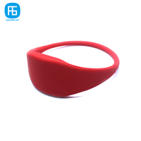 Pulsera de Silicona RFID de 13.56 Mhz, NFC Forum ISO 14443A, Brazalete de Proximidad Estándar para Control de Acceso y Membresía