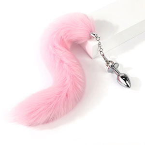 Detachable Fox <b>Tail</b> Anal <b>Plug</b> Pink Adult Sex Toy For Couples SM Play - Product Image 3