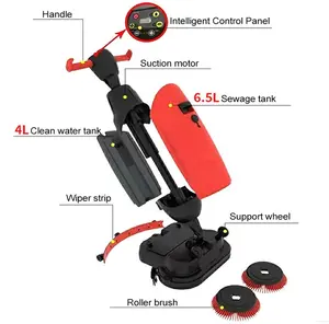 DM430C Lavadora de pisos Máquina de limpieza Depurador de azulejos eléctrico Compacto Pequeño portátil Caminar detrás Mini Depurador de pisos para el hogar