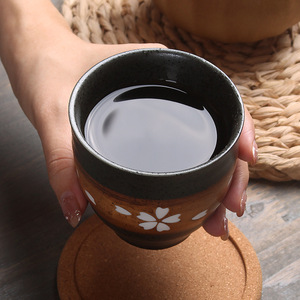 Cốc trà gốm cổ điển vẽ tay gốm thô nhà súp nếm bát cốc cà phê - Product Image 3