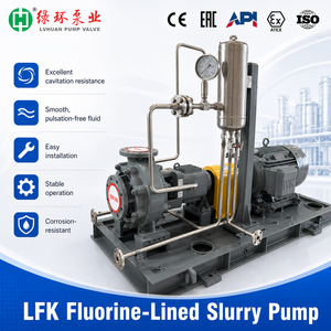 Bomba de Lodos Fluoroplástica de Alta Presión LFK de 380V, Bomba de Dragado Horizontal de <span class=keywords><strong>3</strong></span> Pulgadas para Lodos Corrosivos Industriales - Product Image 2