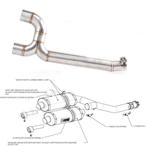FZ6S FZ6N connecteur de silencieux d'échappement de moto tuyau moyen pour <span class=keywords><strong>Yamaha</strong></span> <span class=keywords><strong>FZ</strong></span>-6S de <span class=keywords><strong>FZ</strong></span>-6N FZ6 S2 Fazer <span class=keywords><strong>600</strong></span> exapes de silencieux d'échappement - Product Image 1