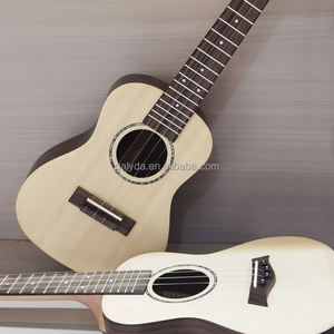 Venta Directa de Fábrica, Ukelele Soprano Acústico de 23 Pulgadas con Tapa de Abeto, Mástil de Caoba y Fondo de Palisandro, Estilo Hawaiano - Product Image 2