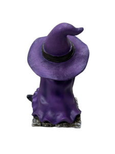 Figurine en résine <span class=keywords><strong>de</strong></span> haute qualité chat sorcière tenant un balai chaton noir pour la décoration <span class=keywords><strong>de</strong></span> la maison d'Halloween - Product Image 4