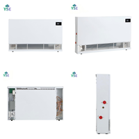 Unité de ventilo-convecteur ultra-mince à 3 rangées et 2 tuyaux avec moteur AC à 3 vitesses, classe d'incendie B1, faible bruit 33 dB pour projets CVC hôteliers