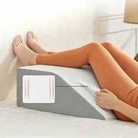 Coussin ergonomique en mousse à mémoire de forme pour les jambes, idéal pour l'hôtellerie, les soins infirmiers et le sommeil, blanc/gris, certifié CertiPUR et OEKO, OEM/ODM