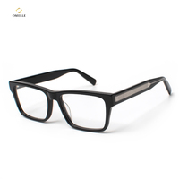 Lunettes de vue carrées unisexes en TR90 de qualité supérieure, structure solide résistante à la déformation, écologiques, personnalisables avec logo.