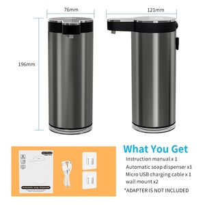 USB Có Thể Sạc Lại Cảm Biến Hồng Ngoại Chất Lỏng Xà Phòng <span class=keywords><strong>Dispenser</strong></span> Tường-Gắn 304 Thép Không Gỉ Xà Phòng <span class=keywords><strong>Dispenser</strong></span> Tự Động Cho Hộ Gia Đình - Product Image 6