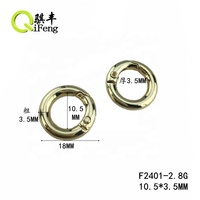 QF – accessoires de sac en Nickel 8, 15mm, joints toriques en métal, Logo personnalisé, mousqueton à ressort, crochet, joint torique en métal doré pour sacs à main 25 38mm