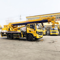 Grue mobile professionnelle à dépliage rapide, capacité 10-12 tonnes, hauteur de levage 31-40m, moteur, pompe et engrenages entièrement intégrés