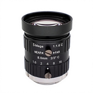 Objectif industriel 8 mm, 5 MP, 2/3'', monture C, faible distorsion, objectif de vision industrielle pour caméras industrielles M1001 - Product Image 1
