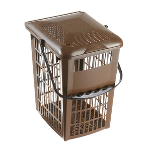 CUBO 10 L Marrone Contenitore Ventilato per Rifiuti Organici con Maniglia - Product Image 1