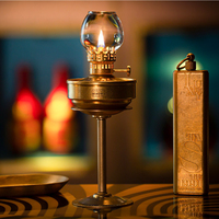 Lampe à huile classique JIFENG JF-1U en laiton de haute qualité pour table, camping, extérieur/intérieur, décoration de maison, Noël