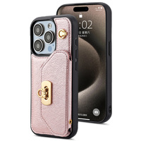 Portefeuille porte-cartes en cuir, étuis pour téléphone portable pour iPhone 15 16 Pro Max, étui de téléphone portable pour femme avec bandoulière
