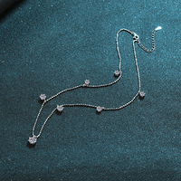 Usine En Gros Cadeau De Fête De Mariage Fine De Luxe 925 Chaîne En Argent Sterling Moissanite Pendentif Charme Collier Bijoux pour Femmes