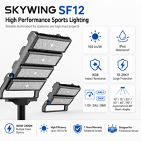 Projecteur LED modulaire haute puissance en alliage d'aluminium, indice IP66, 2400W, pour éclairage sportif, stades, aéroports, ports et projets de mât élevé