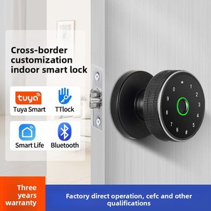 Tuya Smart Fingerprint Aluminum Alloy <strong>Door</strong> Lock BLE Spherical Design for Bedroom Apartment Keyless Entry APP Control Password - Product Image 4