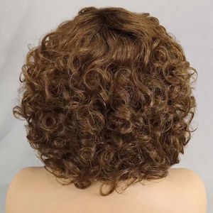 Nouveautés Perruque de <span class=keywords><strong>cheveux</strong></span> réels en vrac de style moelleux de densité 200% pour les femmes Perruques de <span class=keywords><strong>cheveux</strong></span> humains sans colle sans dentelle faites à la machine Bang - Product Image 2