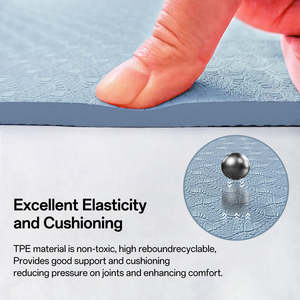 Tapis de Pilates antidérapant en TPE, écologique, imprimé sur mesure, fabricant, tapis de <span class=keywords><strong>yoga</strong></span> épais, ovale, arqué - Product Image 2