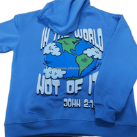 Sudadera con Capucha de Invierno de Alta Calidad, Personalizada con Logotipo en 3D, 300GSM, Algodón, Unisex, Talla Grande, Sudadera con Capucha de Anime OEM para Hombre