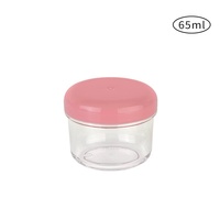 Nouveau 65ml bocaux en plastique transparent PS Tritan bouchon à vis personnalisé Confiture Sauce bouteille conteneur élégant Ins Style Pot tasse pour usage alimentaire