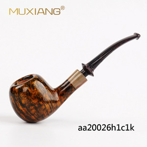 Muxiang Wooden Smoking Pipe Briarwood Freehand Handmade With Purple Mouthpiece Tobacco Pipe - Product Image 2