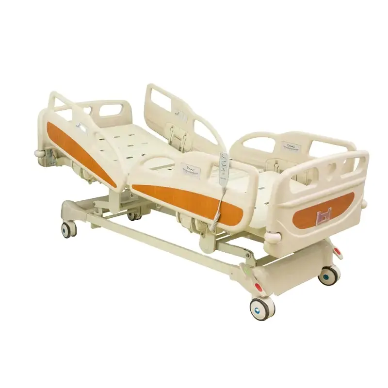 Layanan pemeriksaan kualitas untuk 3 engkol peralatan rumah sakit pasien tempat tidur medis dapat disesuaikan tempat tidur rumah sakit elektrik di Qingdao