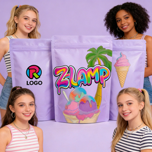 Custom-Printed Digital <b>Laminated</b> Zipper Top Stand-Up <b>Pouches</b> 3.5g 7g 14g 28g Candy Gummy Calbee Snack <b>Pouches</b>; Odor-Proof Bags - Product Image 2