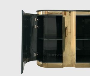 Hot Sale &amp; High Quality Luxury <strong>Sideboard</strong> Furniture <strong>Black</strong> Grey Buffet <strong>Cabinet</strong> Console Table for Living Room and Dining Room - Product Image 4
