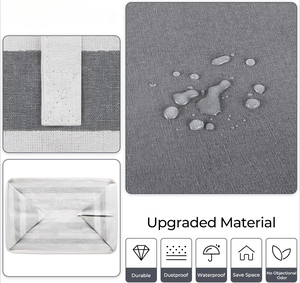 2 Pack <b>Large</b> Freestanding Laundry <b>Hampers</b> Waterproof Collapsible Clothes <b>Hamper</b> with Reinforced Handles - Product Image 4