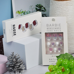 Bán buôn biểu tượng tùy chỉnh Báo Chí trên móng tay màu hồng tím hộp vàng sang trọng lá dập Cmyk Pantone in ấn Nail Bao bì hộp giấy - Product Image 6