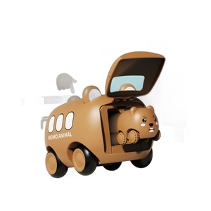 Zhiqu Unisex Push Toy Car per bambini nuovo disegno di cartone animato di espulsione di inerzia di un anno bambino di giro giocattolo di plastica azionato a batteria - Product Image 5