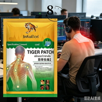 Patch Rafraîchissant Naturel à l'Huile d'Eucalyptus JinKuiBen pour Soulager les Douleurs Estivales, les Tensions Cervicales et les Fatigues Dorsales