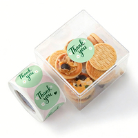 Autocollant de marque de pâtisserie de gâteaux et de bonbons personnalisé, autocollant rond d'emballage en rouleau, impression vinyle, autocollant rond imperméable pour produits alimentaires