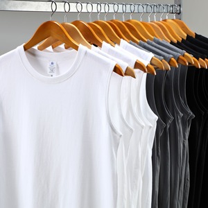 เสื้อกล้ามออกกำลังกายผู้ชาย สไตล์สตรีทแวร์ ผ้าฝ้าย 100% สำหรับเล่นกล้าม ออกแบบสำหรับออกกำลังกาย เสื้อยืดแขนกุดผู้ชาย - Product Image 3