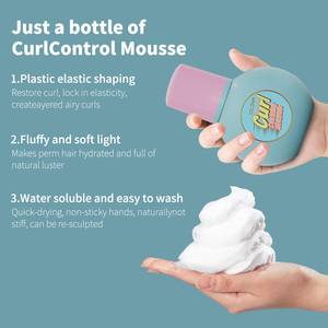 <span class=keywords><strong>Mousse</strong></span> coiffante <span class=keywords><strong>pour</strong></span> <span class=keywords><strong>cheveux</strong></span> bouclés à tenue forte, hydratante, permanente avec des bulles élastiques, cire en <span class=keywords><strong>mousse</strong></span>, points croisés - Product Image 2