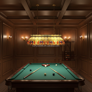 Lámpara Colgante LED de 6 Luces Estilo Tiffany, Araña de Vidrio con Vidrieras para Comedor o Sala de Estar - Product Image 3