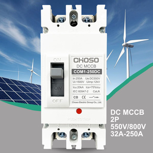 CHOSO 550V DC Parafoudre 2P 250A 20kA Disjoncteur Thermomagnétique à Boîtier Moulé (MCCB) pour Système Solaire Photovoltaïque CE - Product Image 2