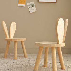 Chaises pour enfants en bois massif, design <span class=keywords><strong>lapin</strong></span>, durables, empilables, certifiées sécurité, pour salles à manger, garderies, écoles, maisons, commandes en gros - Product Image 2