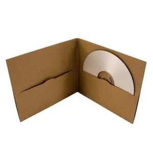 Yeni varış özel marka Logo baskı karton kağıt çizim kutusu CD kompakt Disk ücretsiz hediye kartı ambalaj