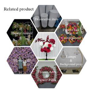 Luxurious Modern Handmade Red White Artificial Floral Arrangement Silk Roses Hydrangeas Orchids for Wedding Table Centerpieces - Product Image 5