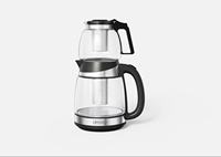 Bouilloire Électrique en Verre 1,8 L, Samovar Double, Machine à Thé Turque Portable, Ébullition Rapide, Sans Fil, Usage Domestique - Offre Spéciale