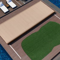 Nouvelle couverture de piscine coulissante extérieure électrique 2025 en bois-plastique pour spas, piscines, piscines pour enfants et nouveau-nés