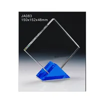 2018 di nuovo disegno in bianco di cristallo di vetro di qualsiasi forma di awards placca trofei di cristallo da JingRui JA083C