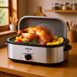 Forno Elettrico per Arrosto da 20Qt con Coperchio Autoriscaldante e Temperatura Regolabile, Arrosto di Tacchino, Elettrodomestico da Cucina - Product Image 2