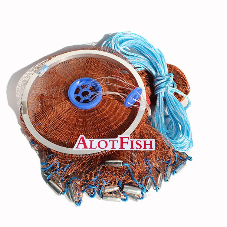 Aluminum Ring Easy Throw Cast Net Nylon Mono Cast Net