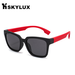 Gafas de sol cuadradas para niños UV400 polarizadas con montura completa TPEE, montura suave, protección solar retro 23069 - Product Image 4